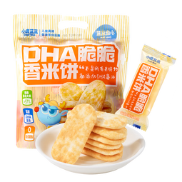小鹿蓝蓝DHA脆脆香米饼特添加DHA藻油儿童营养米饼磨牙饼干宝宝零食 DHA脆脆香米饼1袋120g