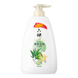 六神清新滋润沐浴露【芦荟 麦冬】保湿爽身沐浴液男女学生套装 清新滋润700g+浴球