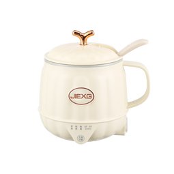 JIEXG养生壶 热牛奶杯 养生杯 煮茶花茶银耳静音 热牛奶神器烧水壶办公室烧水杯 热奶杯 0.5L 珍珠白(送勺子)