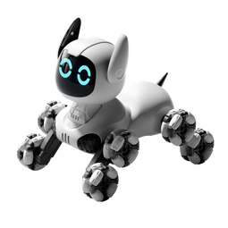 4DRC互动遥控机器狗儿童玩具男孩遥控汽车漂移变形机器人儿童生日礼物 可爱黑+手柄遥控+手势互动-礼盒