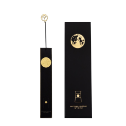 中国国家博物馆月壤展览纪念书签纪念品金属创意国博文创收藏月球浮雕学生文具生日礼物 月壤纪念书签