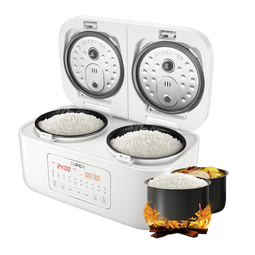 苏泊尔(SUPOR)双胆电饭煲一体双拼家用 4L多功能智能煲汤蒸煮迷你小型预约微压全自动双控电饭锅  SF20TC601  2L4L自由切换 4L