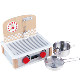 Hape仿真过家家玩具 木质厨房情景模拟男女小孩早教礼物儿童礼物 北欧双面厨房 3-6Y