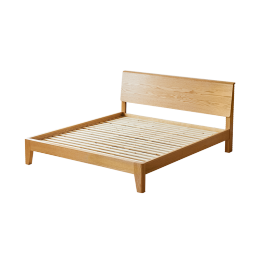 京东京造林中梦实木床 FAS级橡木加高床头加粗床腿 主卧双人床1.8×2米