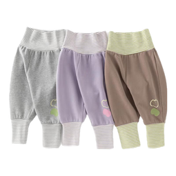 乖奇熊春秋季男女童宝宝高腰护肚哈伦大PP裤外出休闲裤子儿童纯棉卫裤 花灰 80
