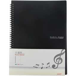 金得利乐谱夹钢琴谱夹册可修改曲谱夹a4文件夹谱夹子吉他谱夹册琴谱夹 黑色1个装 CF230