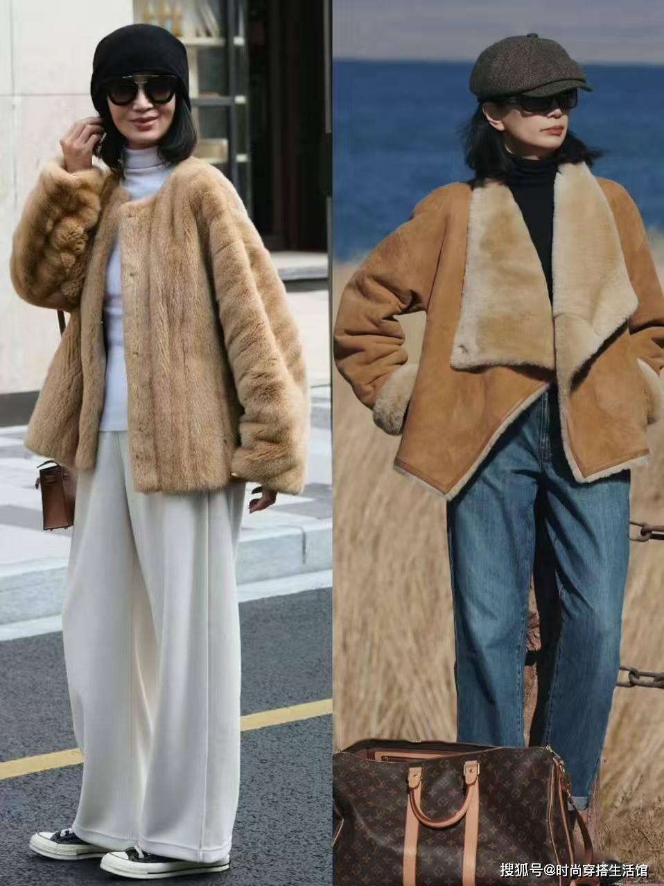 女人上了年纪，外套尽量别穿棉服、羽绒服！换成这3种更时尚保暖