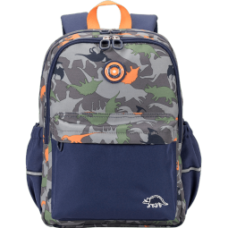 卡拉羊儿童书包女1-3年级一二三年级小学生背包男孩减负轻便双肩包 2784深灰霸王龙