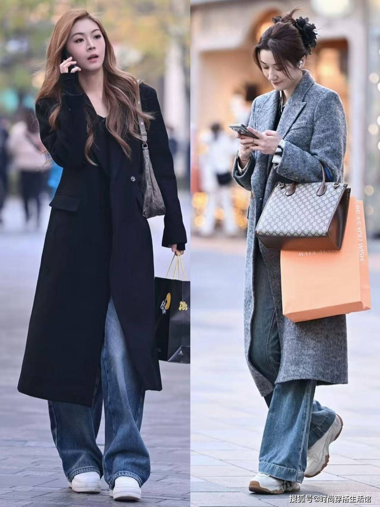 去了北京才发现：“大衣”下面尽量不要搭靴子，这样穿好看又保暖