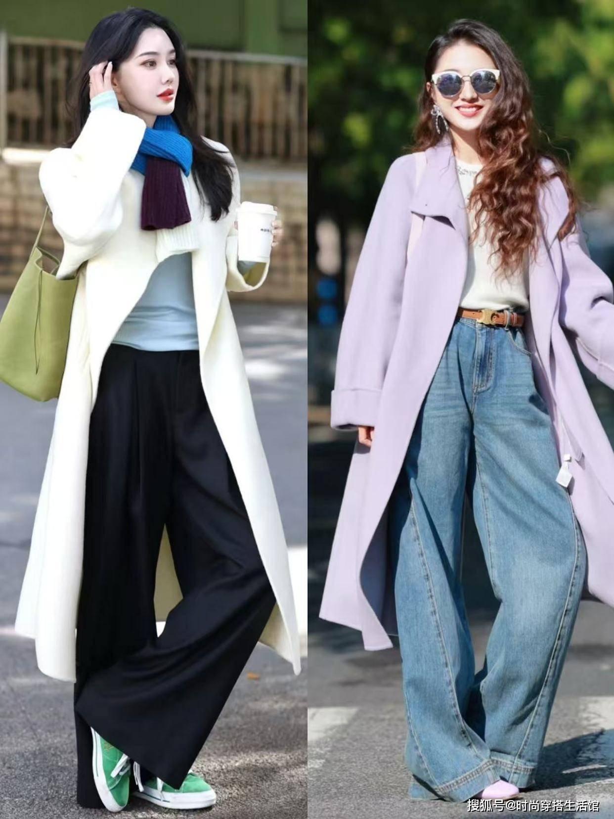 今年“ 大衣+阔腿裤 ” 火了，这样穿会更洋气显高，看看你有没？