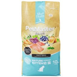 佩玛思特PetMaster天然系列猫粮三文鱼蔬果无麸谷布偶美短幼猫粮10kg/20斤