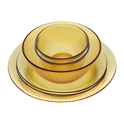 康宁琥珀色玻璃餐具碗碟盘套装家用高档餐具套装 康宁晶致饭碗 1头