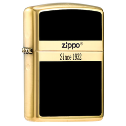 ZIPPO  打火机 美国之宝防风煤油商标起源 珍藏 生日礼物送男友 常规版商标起源黑(高档绿色皮盒+礼袋+133ml油+火石)