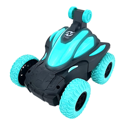 赟娅儿童翻斗车玩具炫酷耐摔自动翻转遥控汽车翻转特技车男孩宝宝 炫酷灯光特技车(蓝色) 61六一儿童节礼物男女孩