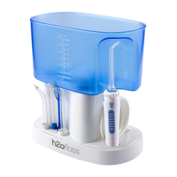 惠齿（h2ofloss）冲牙器家用台式水牙线洗牙器去牙结石口腔护理家用正畸牙齿冲洗器清洁器送礼物送父母男女朋友 纯白 5支喷头 hf-7c款
