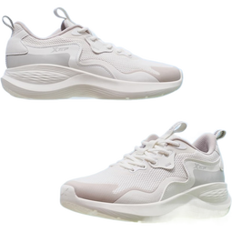 特步女鞋秋冬新款跑鞋休闲鞋轻便减震运动鞋女跑步鞋女 帆白/浅麻灰 35
