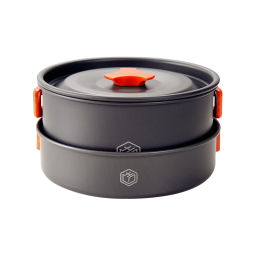 京东京造 铝合金户外锅具三合一 户外炉具野营煎锅烧水壶餐具野餐自驾露营