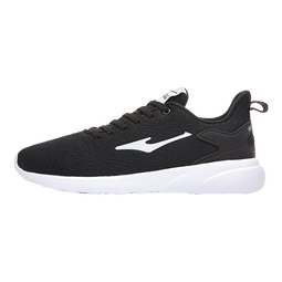 鸿星尔克跑步鞋秋季透气男鞋轻便网面通勤休闲跑鞋户外慢跑运动鞋子经典款 正黑/正白-2123【网面透气】 40