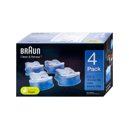 博朗(BRAUN)剃须刀清洗液CCR4清洁液4盒装润滑原装进口正品清洁中心配件
