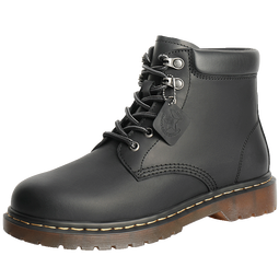 百丽户外百搭休闲靴商场同款舒适男靴牛皮马丁靴D3V41DD4 黑色-绒里 38 (240mm)
