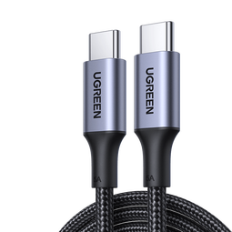 绿联双头Type-C数据线PD100W/88W超级快充ctoc适用华为荣耀小米苹果17/16e/15平板iPad笔记本电脑车载