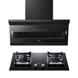 海尔（Haier）油烟机 顶侧双吸烟灶套装 抽吸排油烟机第1名 大嘴C61变频25大吸力 油烟机燃气灶套装C61+BE6天