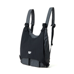 Crying center 哭喊中心 黑灰机能户外背心型双肩包可斜挎 哭喊中心 黑灰色