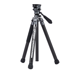 富图宝（Fotopro）空气三号lite VIDEO液压云台碳纤维相机微单摄影摄像三脚支架 原碳灰 重/1KG 手机夹