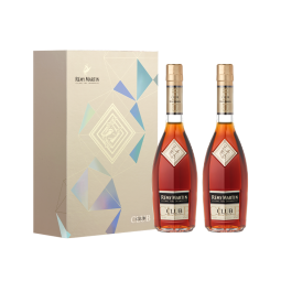 人头马(Remy Martin)洋酒 CLUB优质香槟区干邑白兰地 500ml*2瓶  双支装