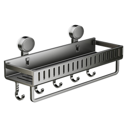 天地鱼（TDYU）厨房调料品吸盘置物架壁挂多层调味料用品家用大全多功能收纳架子 【单层】吸盘调料架40CM
