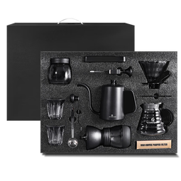 STAR-START手冲咖啡壶套装手磨咖啡机手摇节日咖啡礼盒装户外咖啡装备 尊享大礼盒12件套600ml