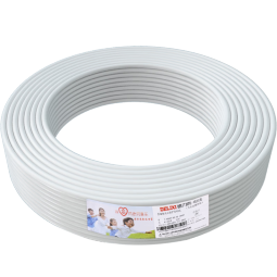 德力西电气RVV阻燃电线护套软线三芯2.5平方插座铜芯50米白色