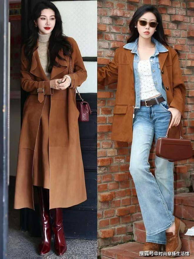 降温才发现：没人穿黑白灰了！满大街都在穿“大地色”，洋气高级