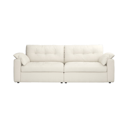 芝华仕（CHEERS）奶油风云朵布艺沙发小户型客厅直排三人沙发芝华士2127白三小