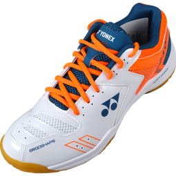 YONEX尤尼克斯男女同款羽毛球鞋 yy动力垫 轻量耐磨 防滑透气 SHB210CR 白橙  36 (225mm)