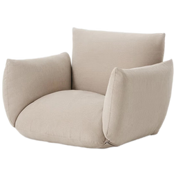 无印良品（MUJI）软垫沙发 可自由调节懒人沙发折叠卧室阳台可用单人沙发米色1人座