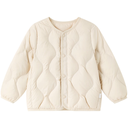 英氏（YEEHOO）儿童羽绒服外套轻薄款秋冬百搭保暖抗菌羽绒服男女童羽绒服超韧绒 奶杏色 105 cm