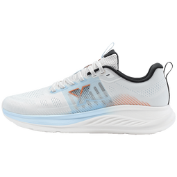 特步【门店同款】跑步鞋男夏季透气回弹舒适包裹跑鞋976219110057 帆白/微波蓝 39