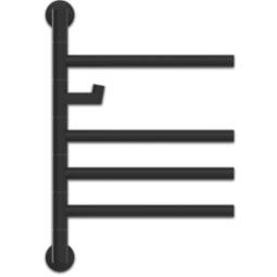 科勒（KOHLER）小号电热毛巾架家用卫生间浴巾架浴室智能浴室加热发热毛巾烘干架 29355T-7雾面黑下出线