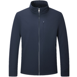 七匹狼【保暖锁温】夹克男秋冬立领夹棉垂顺休闲抗静电行政干部男士外套 101(藏青) M 165/84A