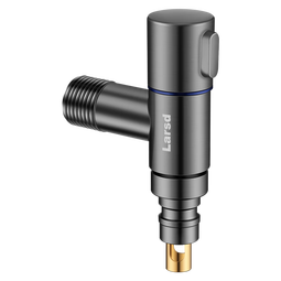 莱尔诗丹枪灰角阀洗衣机水龙头 防脱落自动止水4分快开水嘴LD5367H