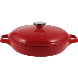 苏泊尔（SUPOR） 珐琅焖焗锅铸铁锅家用厨房煲汤锅加厚双耳焖焗锅海鲜闷炖不粘锅 珐琅焖焗锅·酒红- 26cm