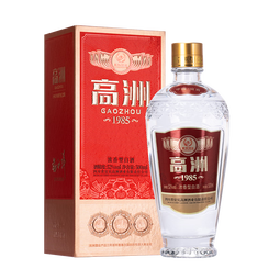 高洲白酒1985联营纪念酒【五粮液联办酒厂】浓香老酒大曲酒纯粮酒陈酿 52度 500mL 1瓶