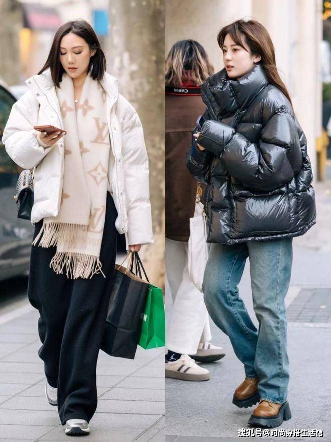 去了上海才发现：今冬 “ 羽绒服+阔腿裤 ”火了，这样穿洋气保暖