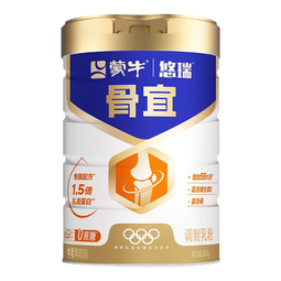 蒙牛中老年奶粉老人高钙高蛋白多维无蔗糖营养食品早餐礼盒中秋送礼 骨宜0蔗糖高钙800g【赠麦片300g】