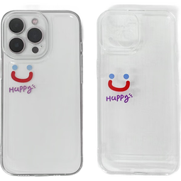 Snowkids适用苹果15手机壳iPhone15防摔超透薄保护壳保护套透明硅胶软壳TPU防尘定制男女简约ins风微笑