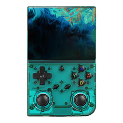 ANBERNIC安伯尼克RG 35XXPro掌机2025新款街机双摇杆连接电视掌上游戏机便携复古怀旧连手柄 青透 RG35XXPro标配64G