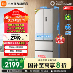 米家小米【国家补贴至高20%】小米冰箱400升 法式四门多门冰箱60cm超薄平嵌小户型大容量 BCD-400WFMBI