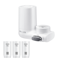 飞利浦（PHILIPS）水龙头净水器家用水龙头前置过滤器 厨房自来水过滤器净水机 AWP3600一机三芯套装