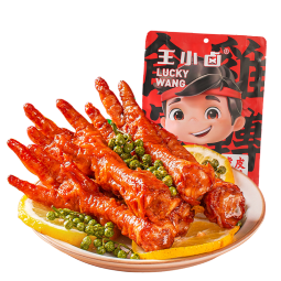 王小卤虎皮凤爪 香辣味210g 鸡爪 卤鸡爪 休闲零食 杨幂推荐 杨幂同款